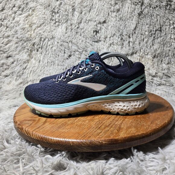 Brooks Ghost 11 Women Size 9W (Wide) Running Shoes Blue Sneakers Low Top Lace Up - Picture 2 of 12
